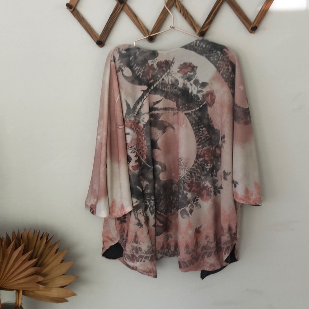 Dragon print cape